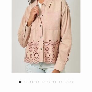 NWT Pink Embroidered Women's Top